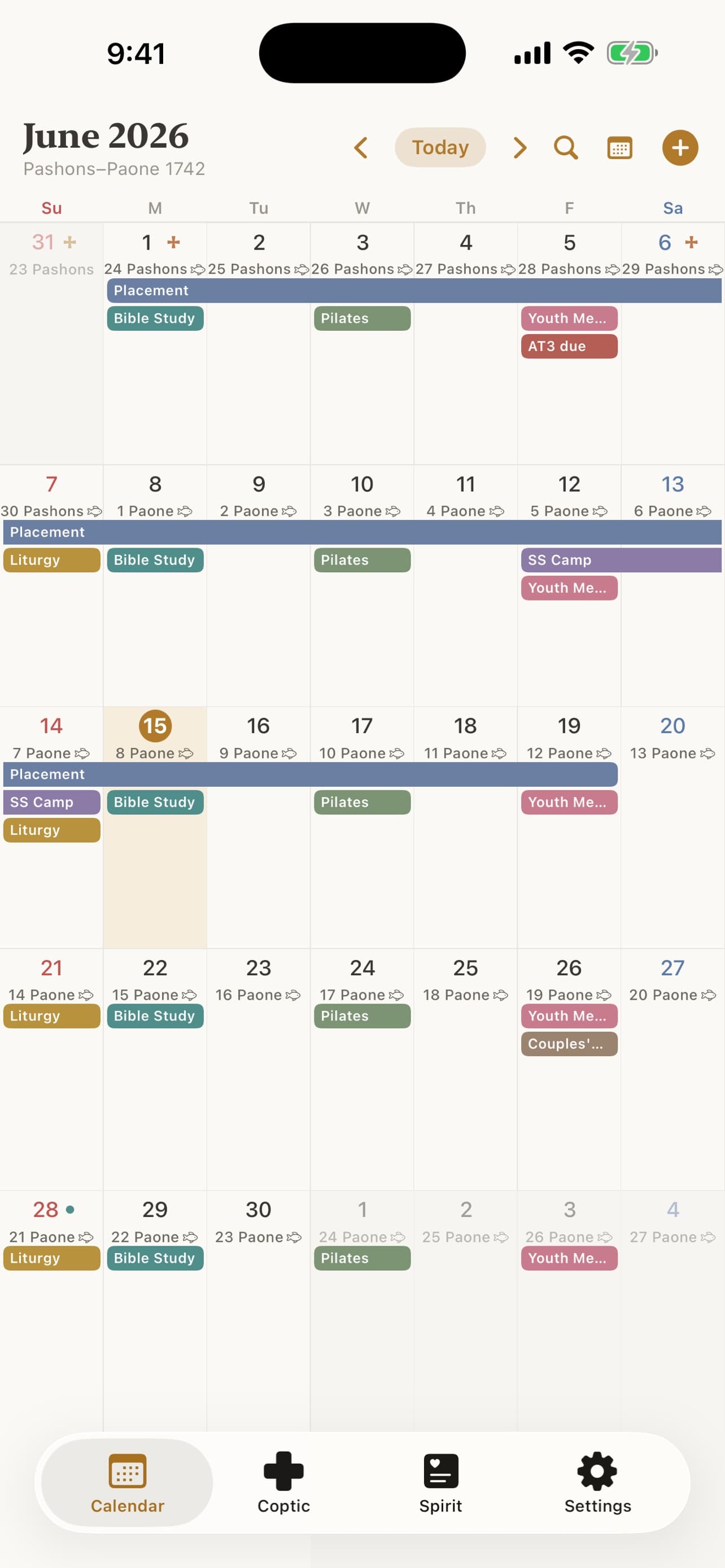 Nofri Calendar screenshot 1
