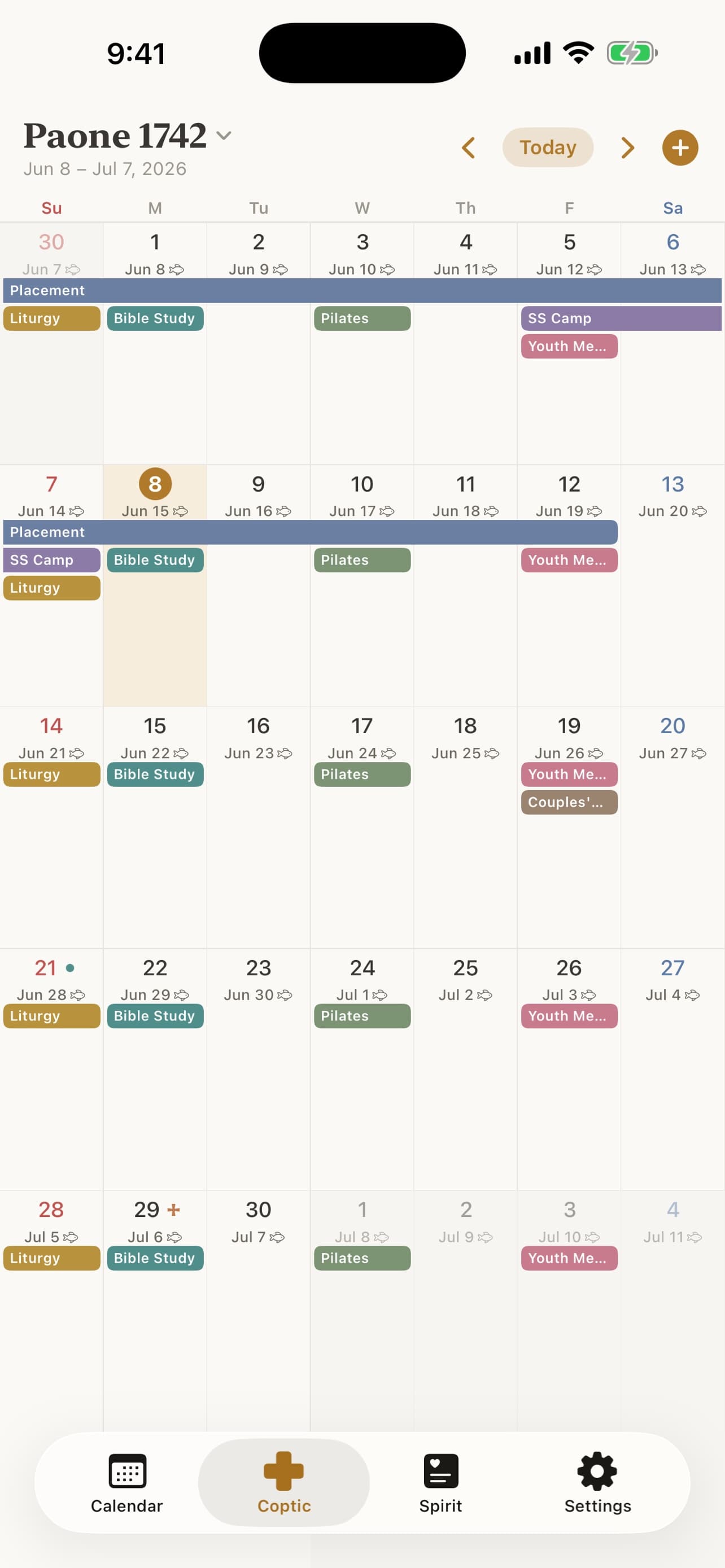 Nofri Calendar screenshot 2